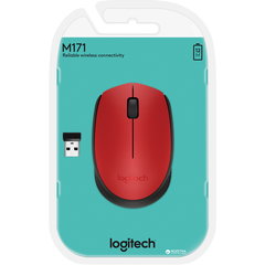 LOGITECH M171 Mouse wireless 2.4 GHz USB wireless receiver black red