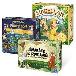 Set 3 jocuri copii: Magellan + Comoara Piraților + Animale din România, 