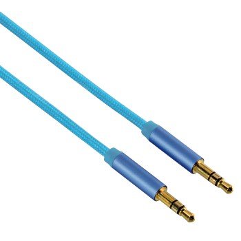 Cablu audio Jack-Jack 3.5mm pentru smartphone, Gold-Plated, 1.5m, albastru, HAMA Color