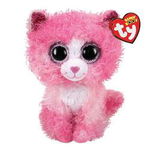 Jucarie de plus Ty - Beanie Boos, Pisica roz, 24 cm