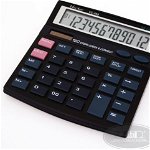 Calculator de birou VC-555, Vector, 12 cifre, Negru/Albastru, Vector