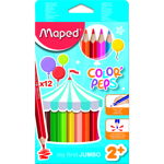 Set creioane colorate Maped Color'Peps Maxi, 12 culori, Maped