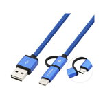 Cablu USB la Micro USB și USB C CoolBox COO-CAB-U2MC, CoolBox