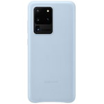 Samsung Galaxy S20 Ultra (G988) - Capac protectie spate Leather Cover - Albastru Sky, Samsung