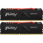 Memorie Kingston FURY Beast RGB, 32GB DDR4, 3200MHz CL16, Dual Channel Kit