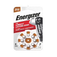 Baterii Energizer AZ312DP8 Zinc Air, marimea 312 pentru Aparate Auditive, 8 buc