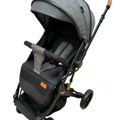 Carucior sport, cu maner reversibil, suspensii pe cadrul, pliabil, C1 Gri, L-Sun