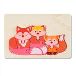 Puzzle 3D Familia de Vulpite Montessori, Nurio