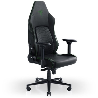 Scaun gaming Razer Iskur V2, negru/verde, 136kg, cu suport pentru spate si cap
