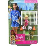 Mattel - Papusa Barbie Antrenor de fotbal , Bruneta