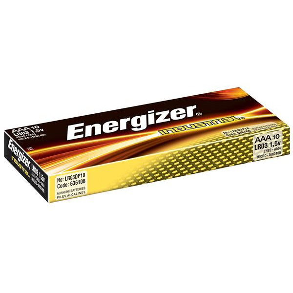 Set 10 buc baterie alcalina industriale AAA/LR3, ENERGIZER