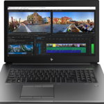 Laptop HP ZBook 17 G5 (Procesor Intel® Core™ i7-8750H (9M Cache, up to 4.10 GHz), Coffee Lake, 17.3" FHD, 16GB, 256GB SSD, nVidia Quadro P1000 @4GB, FPR, Win10 Pro, Negru)