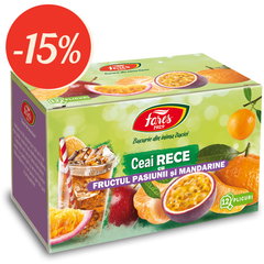 Ceai rece cu fructul pasiunii si mandarine, 12 plicuri, Fares, FARES