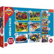 PUZZLE TREFL 10IN1 ECHIPA POMPIERULUI SAM, PUZZLE TREFL 10IN1 ECHIPA POMPIERULUI SAM,