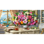 Puzzle Castorland - Summer Flowers And Cup Of Tea, 4.000 piese (400263), Castorland