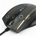 Mouse Optic Gaming USB A4TECH (F3), Black, wired cu 7 butoane si 1 rotita scroll, rezolutie ajustabila peste 2000dpi, Full Speed 1000Hz, A4TECH