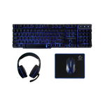 Set Gaming Profesional Rebeltec Tastatura + Casti + Mouse + Mouse Pad Sherman, Rebeltec