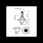 Detalii Bec far faza lunga MERCEDES-BENZ 124 limuzina (W124) 200 D (124.120) diesel 72 cai PHILIPS 12342LLECOS2