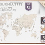 Puzzle 3D - Harta Lumii, Wooden City