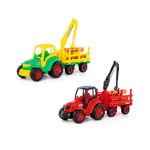 Tractor cu remorca lemne - Champion, 68x22x26 cm, Polesie, POLESIE