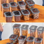 Set cutie de depozitare Storage Box Set BNMPOLI - 24, Gri, 12 x 28 x 17 cm, Fremont