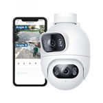 Camera de supraveghere Smart Xiaomi IMILAB EC6 Dual, Alb, 2K+2K, 360  , Detectie miscare, Comunicare bidirectionala, Night Vision, Alerta luminoasa  sonora, Aplicatie dedicata