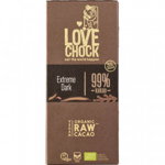 Ciocolata raw vegana Lovechock Extreme dark cu 99% cacao