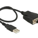 Adaptor USB la Serial RS-232 DB9 FTDI cu protectie ESD 35cm, Delock 62958, Delock