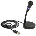Delock microfon USB cu buton de baza si Touch-Mute
