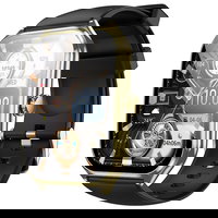 Ceas Smartwatch Hoco cu Functie Apelare, Ecran AMOLED 1.96 inch, Rezistent la apa IP67, Model Y28, Negru/Auriu Engros, 