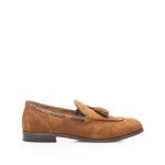 Pantofi eleganți bărbați din piele naturală, Leofex - 922-1 Camel velur, Leofex