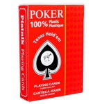Pachet carti de joc poker profesionale, peek index Texas Hold'em Rosu, Piatnik