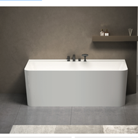 Cada freestanding Karag Rhodes 160 cm Alb Lucios, 