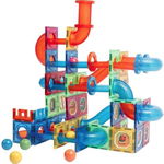 Set de constructie magnetic Marble Run (102 piese), MAGPLAYER