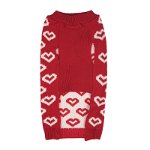 Pulover de iarna pentru catei Hearts, marimea XL, model inimi