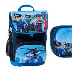 Ghiozdan scoala Maxi + sac sport, LEGO Core Line - design City Police Chopper, LEGO