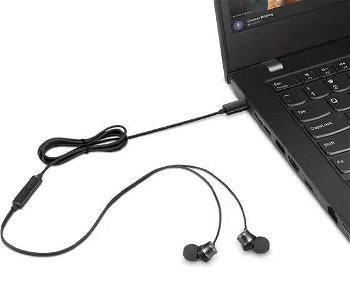Lenovo USB-C Wired In-Ear Headphones, Lenovo