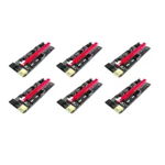 Set card Riser/2xcabluri, Qoltec, USB 3.0, SATA/PCI-E 6 pini, Negru/Rosu