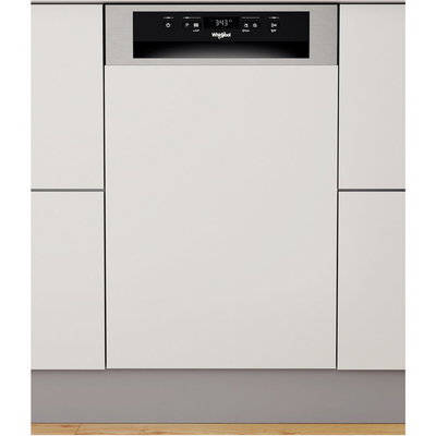 Masina de spalat vase incorporabila Whirlpool WSBC 3M27 X, Slim, 10 seturi, 6 programe, Clasa E, 6th Sense, 45 cm