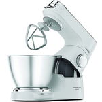 Robot de bucatarie Kenwood Titanium Chef Baker KVC65.001WH, 0W20011376, 1200 W, vas 5L, 10 trepte viteza, cantar integrat, 3 accesorii patiserie, alb, Kenwood