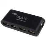 logilink HUB USB 2.0 4-Ports with power supply, Black, logilink