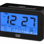 Ceas desteptator cu LCD SLD 3P50 termometru calendar negru Trevi VE-CLOCK-DESK-SLD3P50BK-TRV