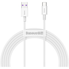 Cablu Date si Incarcare USB-A - USB-C Baseus Superior Series, 66W, 2m, Alb CATYS-A02, Baseus