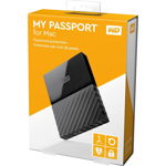 Hard disk extern WD My Passport New 1TB Black USB 3.0 - compatibil Mac
