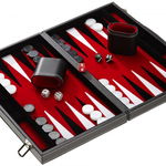 Set joc table Backgammon in stil Casino Mediu - 45x57 cm - Rosu - Imperfect