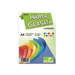 Hartie glasata lucioasa culori asortate set 10 coli/set, ECADA