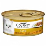 Hrana umeda pentru pisici Gourmet Gold Pui&Ficat 85g, Gourmet
