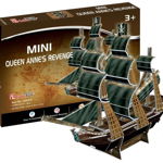 Puzzle 3D Cubic Fun - The Queen Anne's Revenge, 24 piese mini (Cubic-Fun-S3031h), Cubic Fun