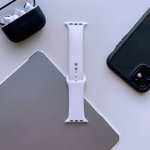 Curea silicon Tech-Protect Icon V2 compatibila cu Apple Watch 4/5/6/7/8/SE 38/40/41mm White, TECH-PROTECT