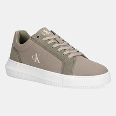 CALVIN KLEIN JEANS, Pantofi sport cu garnituri din piele intoarsa, Alb, Maro taupe deschis, 41 CALVIN KLEIN JEANS, Pantofi sport cu garnituri din piele intoarsa, Alb, Maro taupe deschis, 41